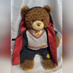 BUILD-A-BEAR Harry Potter Gryffindor Brown Bear Plush with Robe Shirt Tie Vest